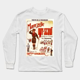 Vintage Theater Advertising Art MAM' ZELLE Boy Scout Opera Musique Long Sleeve T-Shirt